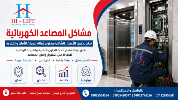 أشهر مشاكل المصاعد الكهربائية 2026 وطرق الحد من الأعطال
